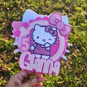 kitty Caketopper pink hello kitty Sanrio party